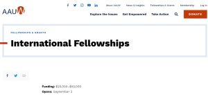 AAUW International Fellowships