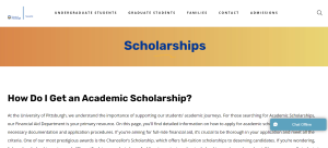 University of Pittsburgh Chancellor's Scholarship